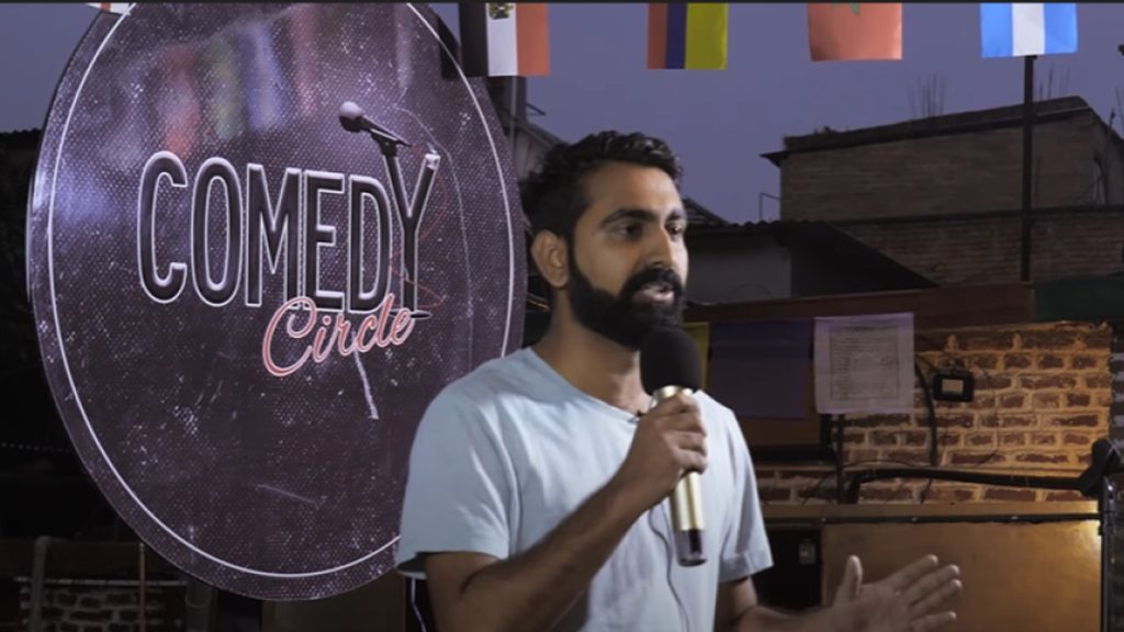 Apoorwa Kshitiz Singh blending storytelling and intellectual humor in Nepali stand-up